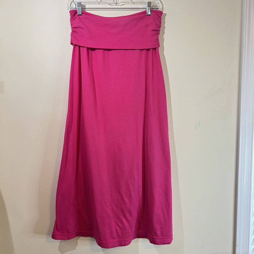 Michael Stars Maxi Skirt One Size Supima Cotton Bright Pink Festival Coconutgirl
